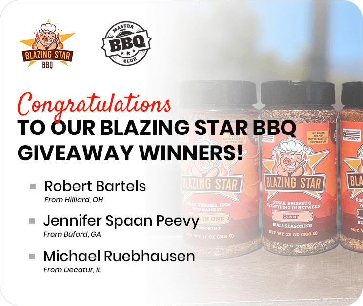 Blazing Star BBQ Giveaway Winners